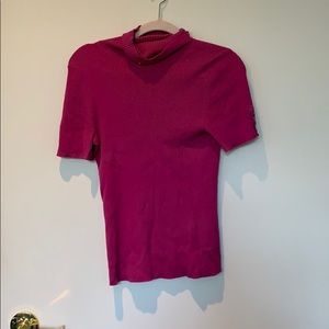 Pink short sleeve Turtle Neck